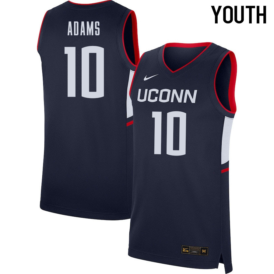 2021 Youth #10 Brendan Adams Uconn Huskies College Basketball Jerseys Sale-Navy